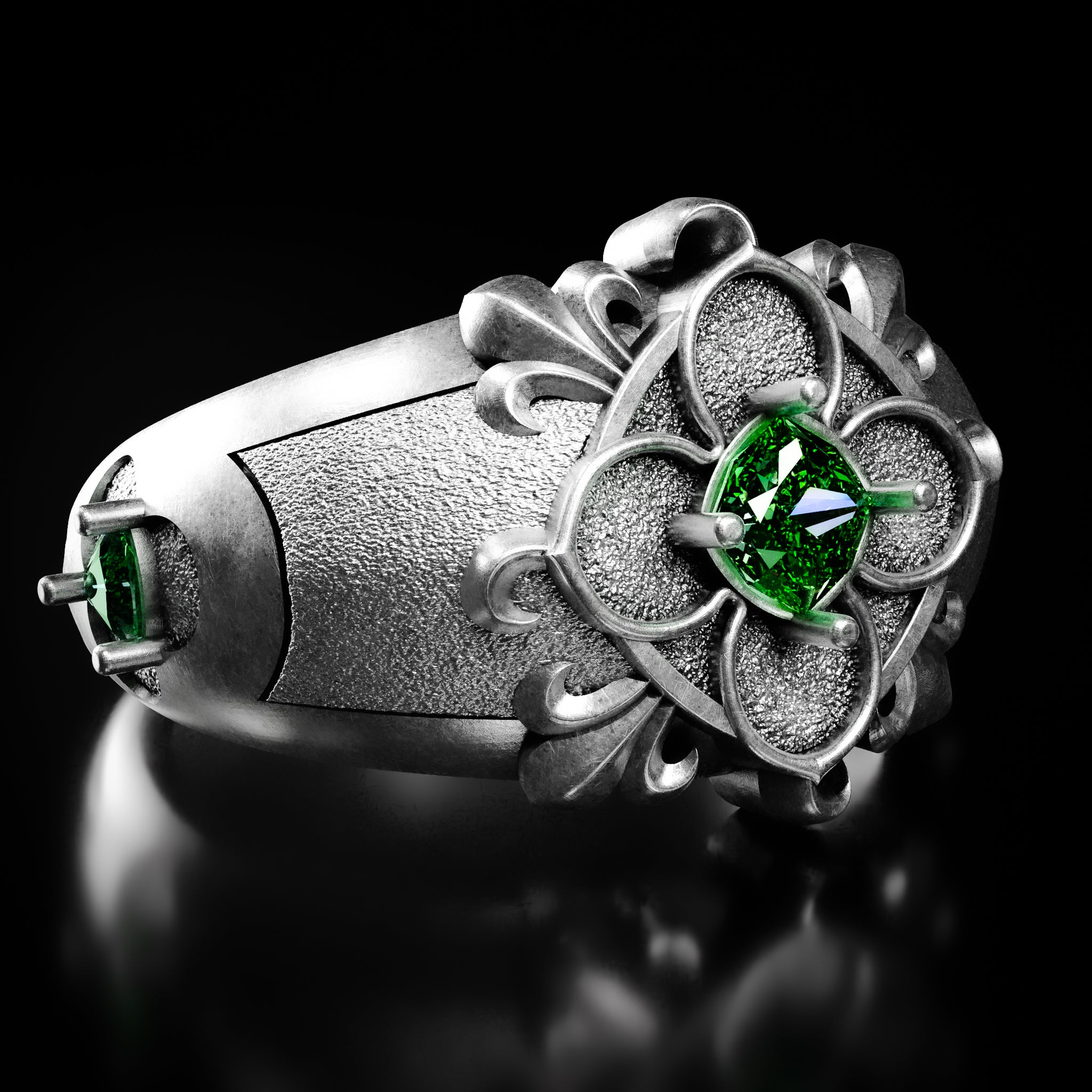 Jadeite Basilica Ring - Fashion Jewelry by Yordy.