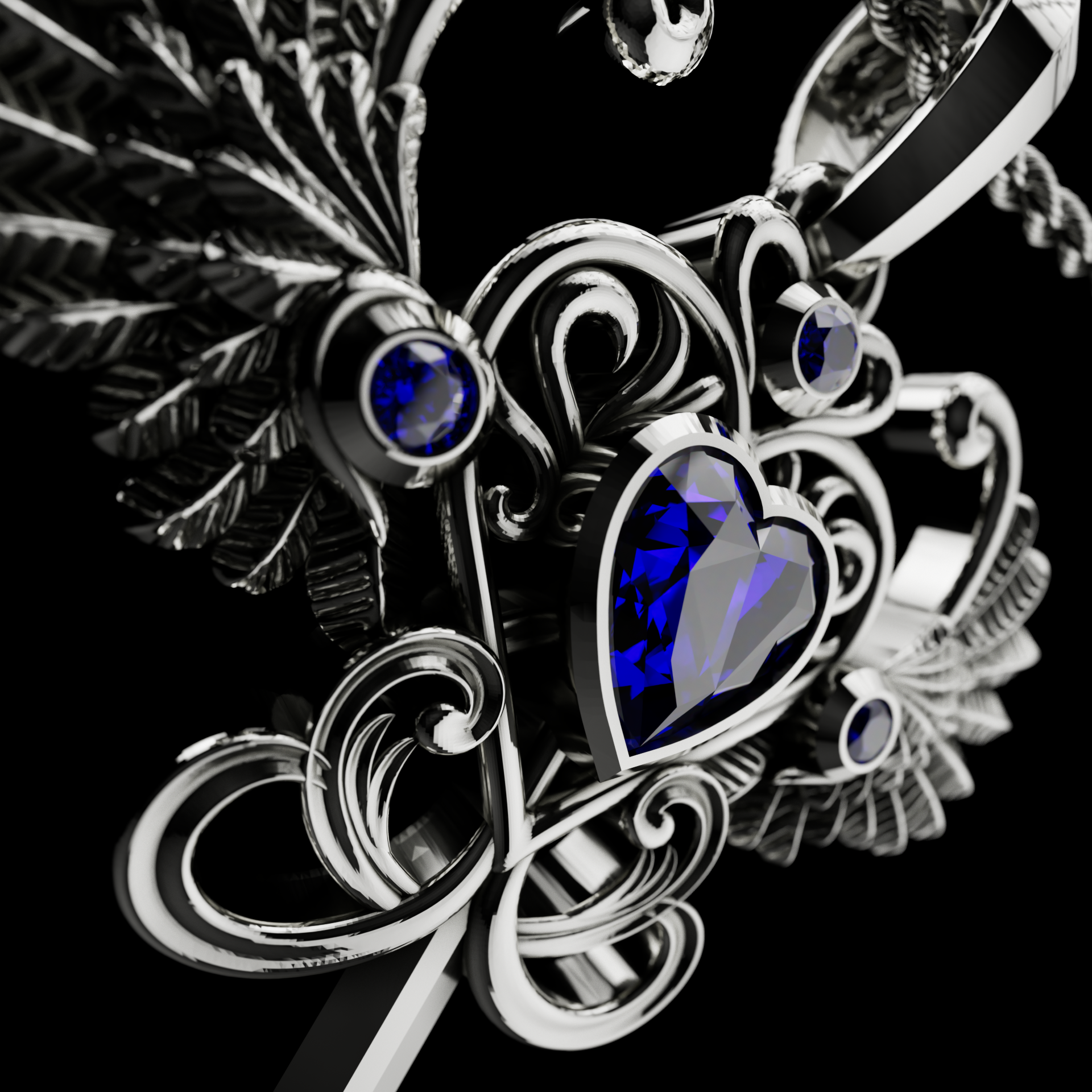 Azure Seraph Necklace - Fashion Jewelry by Yordy.