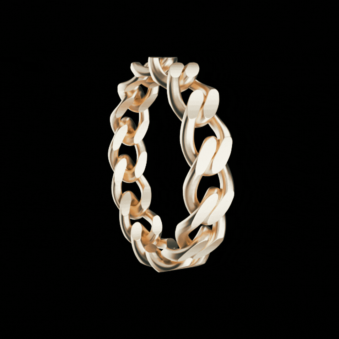 Gold Chain Ring - Fashion Jewelry by Yordy.