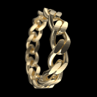 Gold Chain Ring - Fashion Jewelry by Yordy.