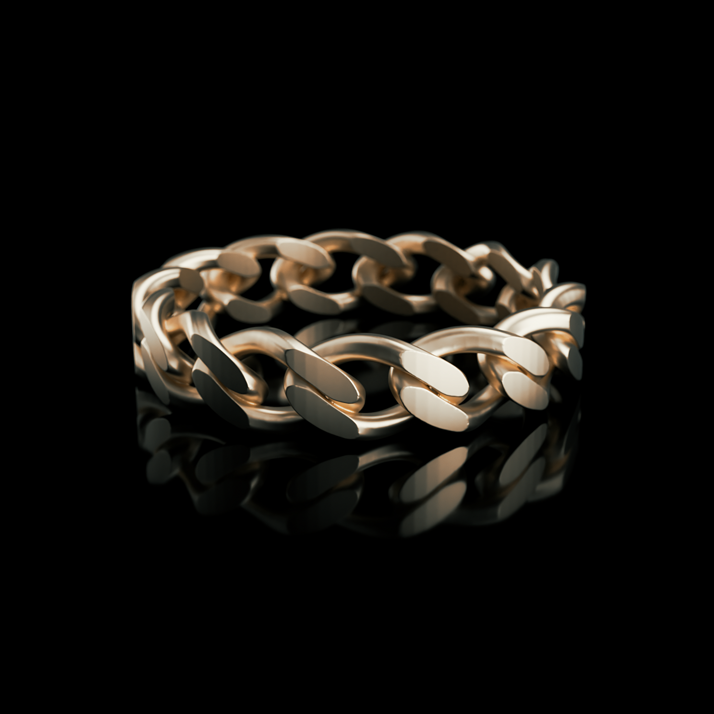 Gold Chain Ring - Fashion Jewelry by Yordy.