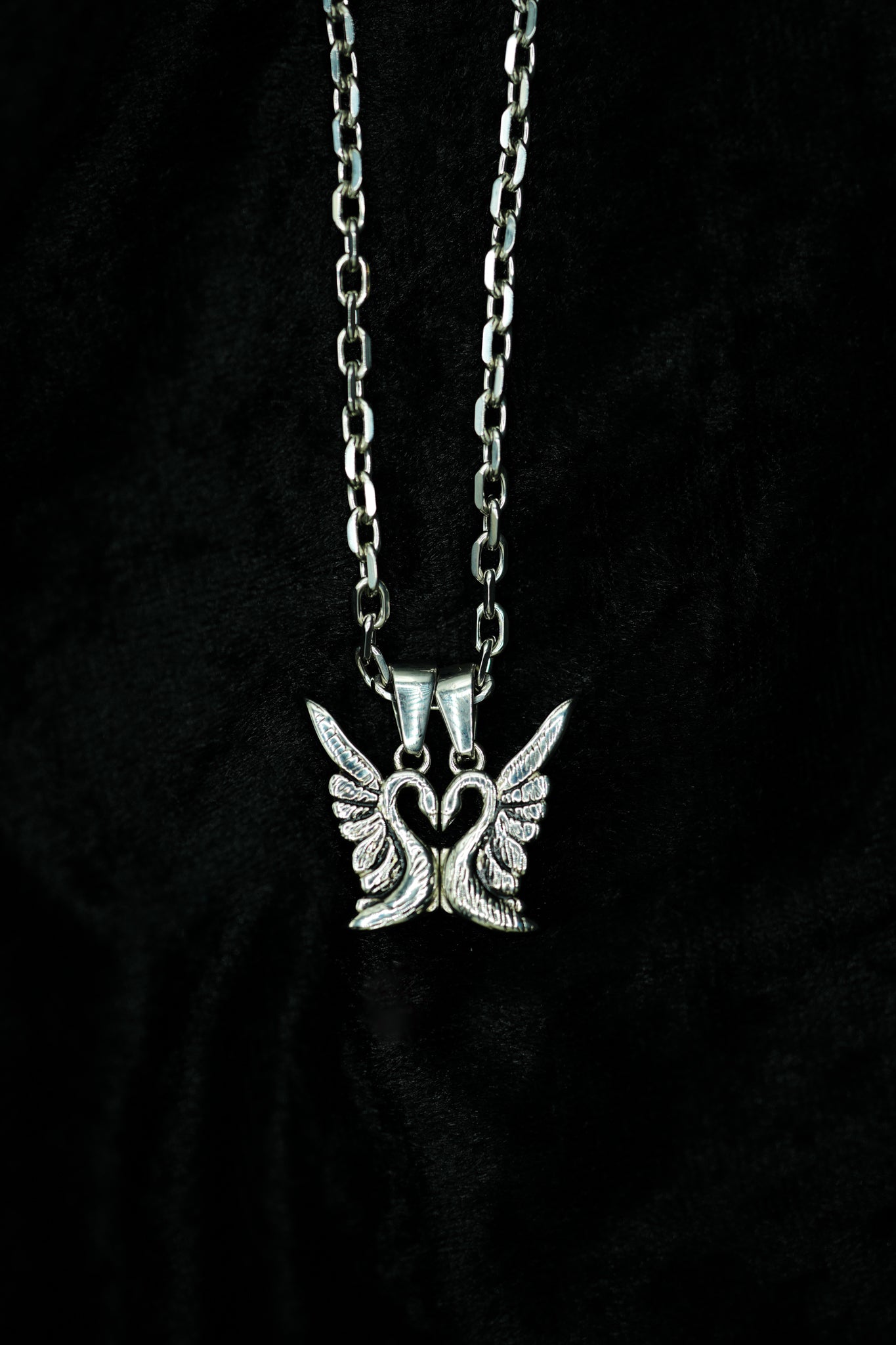 Eternal Swan Couples Necklace (Two)