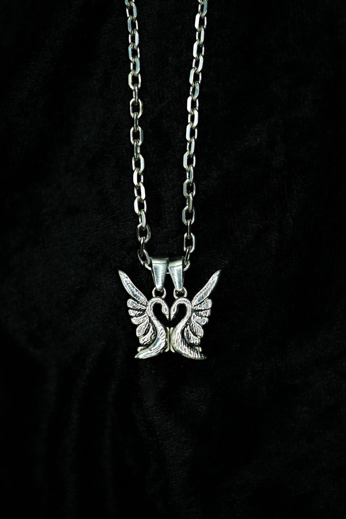 Eternal Swan Couples Necklace (Two)