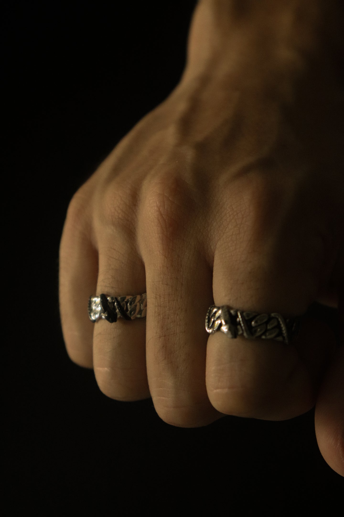 Silver Slime Curb Ring - Fashion Jewelry by Yordy.