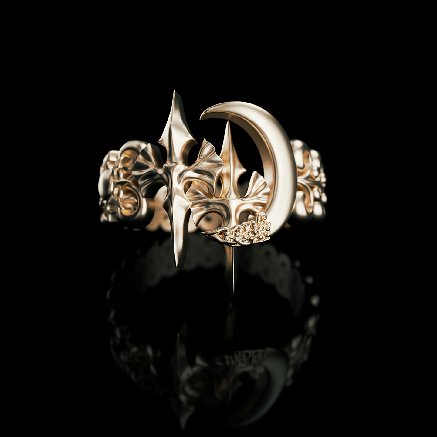 Gold Nyx Solara Ring - Fashion Jewelry by Yordy.