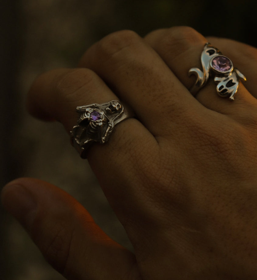 Silver Jeweled Heart Ring - Fashion Jewelry by Yordy.